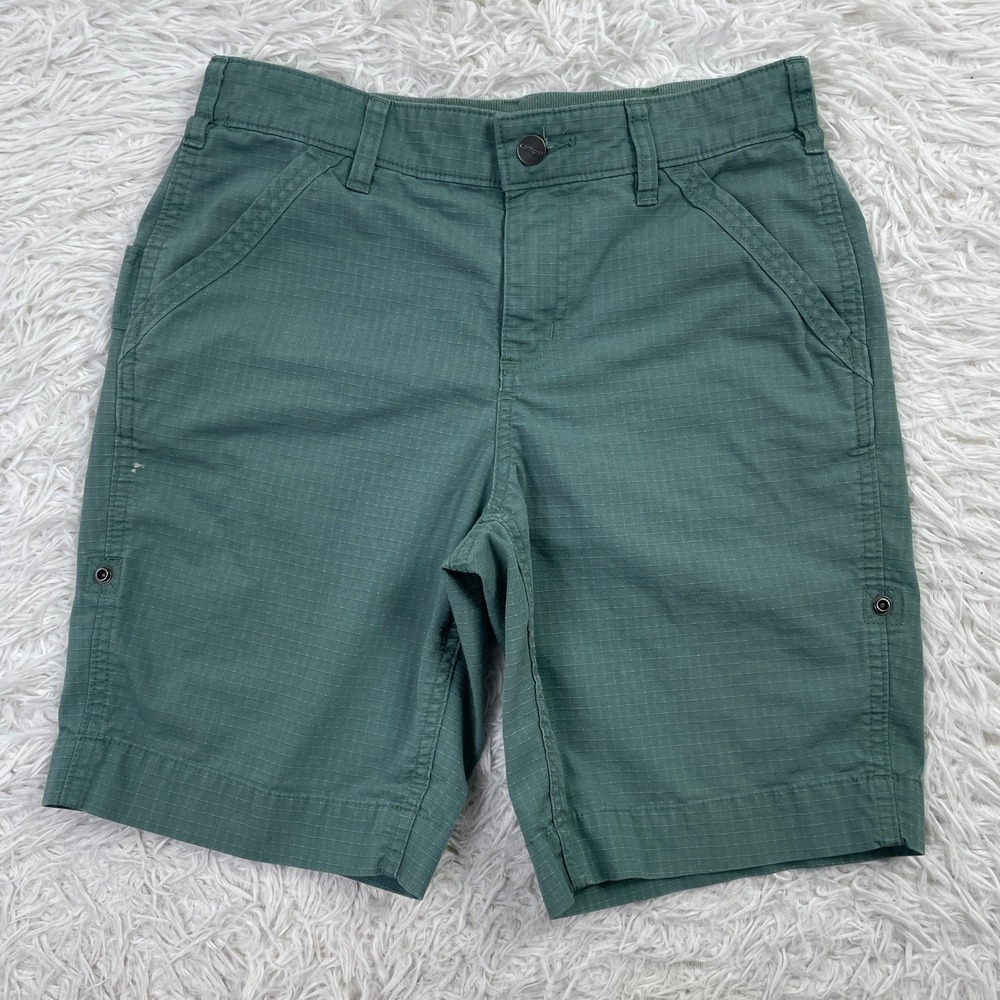 Carhartt Shorts Womens 4 Green Rugged Flex Ripstop Five Pocket Short 9" Outdoor